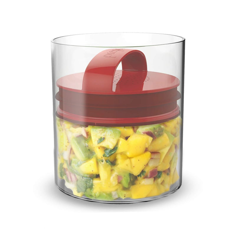 Prepara Evak Super Savor Plastic Food Storage, 14 Ounce, Red - Image 2